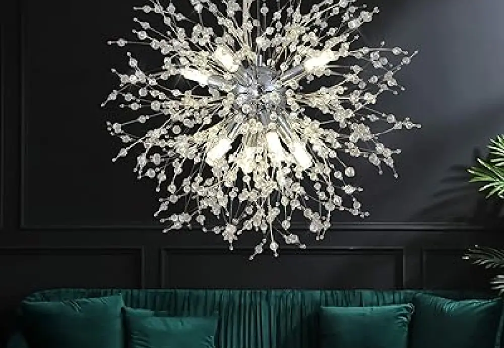 circle chandelier crystal